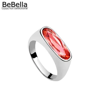 BeBella luxusní crystal prsten na prst s Krystaly od Swarovski módní šperky pro dívky ženy Vánoční svatební dar