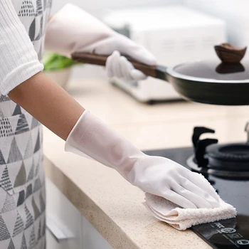 Kouzelná Silikonová Multifunkční Kuchyně, Mytí nádobí Rukavice Gumové Rukavice pro Domácnost Rukavice pro Praní Oděvů Rukavice Nádobí