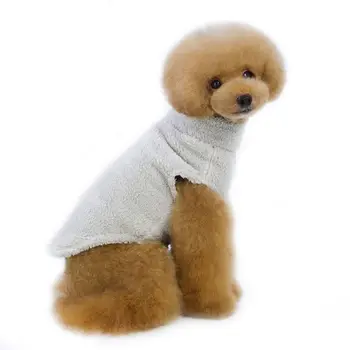 Teplé Psy Pet Oblečení Roztomilé Teplé Ležérní Kabáty s Vysokým Límcem pro Zimní a Podzimní Štěně Látky pro Pet Pes Štěně Dodávky