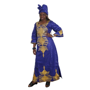 MD 2020 Africké Ženy Šaty Riche Bazin Tradiční Výšivky Šaty šátku Plus Velikost Dlouhé Šaty Ropa Africana Mujer Strana