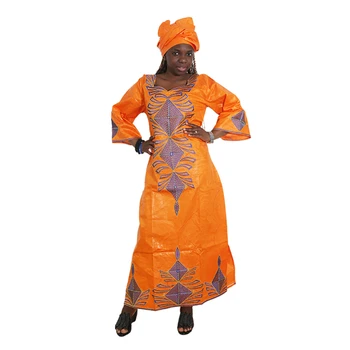 MD 2020 Africké Ženy Šaty Riche Bazin Tradiční Výšivky Šaty šátku Plus Velikost Dlouhé Šaty Ropa Africana Mujer Strana