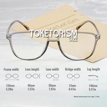 Toketorism Eye Brýle Rámy pro Muže, Ženy Grade Brýle Rám Vintage Brýle pro Krátkozrakost 2342
