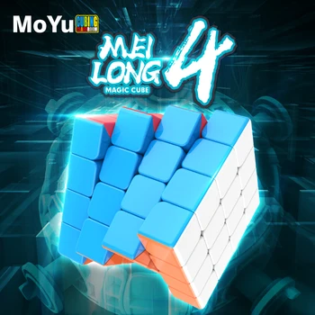 MoYu cubing třídě Meilong. 4x4 Rychlost Magic Cube Profesionální Stickerless Puzzle Kostky Vzdělávací Hračky Pro Děti