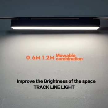 2019 NOVÉ 60cm LED Track Light line světlo 20W kreativní lineární dlouhý pruh kanceláře, chodby, Obchodu Mall Výstava strop linka lampa