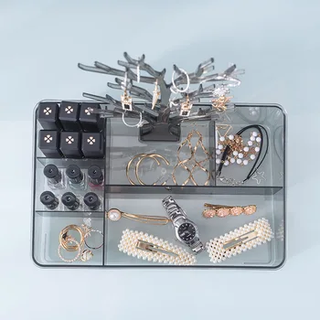 Plastové Kosmetické Úložný Box Pro Prádelník, Šperky, Rtěnky Cetky Make-Up Organizátor A Kontejner Skladování Desktop Organizer