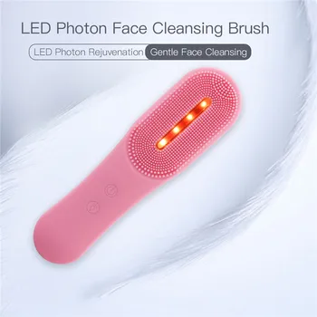 USB Vodotěsný Tvář Čistší LED Photon Omlazení Kůže Bělení Tvář čištění 5 Úrovní Očištění Obličeje Pračka
