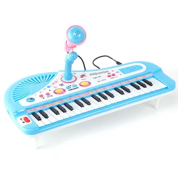 Děti Módní Piano 37 Kláves Mini Elektronické Varhany Hudební Klavírní Výuky Klávesnice S Mikrofonem Vzdělávací Hračky Pro Děti