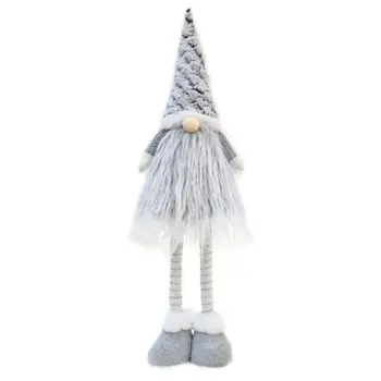 Ručně Zatahovací Vánoční Anonymní Santa Gnome Plyšová Panenka Ozdoby Dekor B85C
