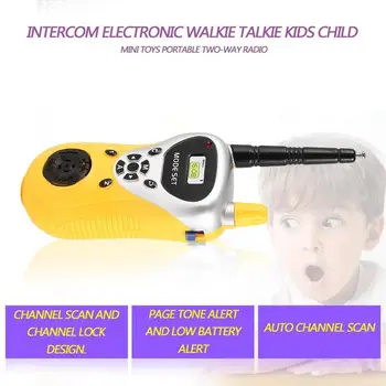 2ks/lot Profesionální Intercom Děti Elektronická Walkie Talkie Dítě Mini Ruční obousměrný Rádio Interphone
