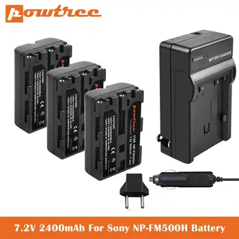 2.4 Ah NP-FM500H originální Baterie+USB Nabíječka pro Sony Alpha A57 A58 A65 A77 A99 A550 A560 A580 A700 A850 A900 Sony SLT a99 II