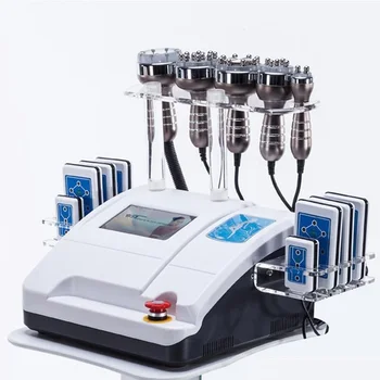 Nové Propagační 6 V 1 Ultrazvuková Kavitace Vakuová radiofrekvenční Liposukce Laserová Hubnutí Stroj Lázně