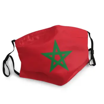 Vlajka Maroka Masku Opakovaně Dospělé Úst Maska Prachotěsný Ochranný Kryt Respirátor Ústa-Muflové
