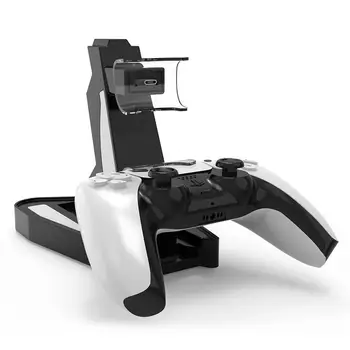Pro Sony PS5 Herní Ovladač Dual Porty, Nabíjecí Dock Stand Gamepad Adaptér Nabíječky s USB Kabelem Pro Play Station 5 Řadič
