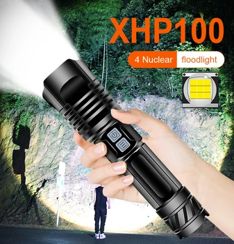38000 lumenů XHP100 přenosná svítilna USB super výkonný baterku 28650 dobíjecí led waterpoor světlo xhp 90.2 zoom lampa