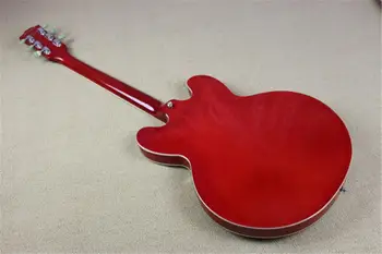 Hot prodej red semi dutá kytara,Čínská elektrická kytara, doprava zdarma