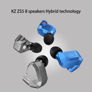 Originál KZ ZS5 2DD + 2BA Smíšené Ear Sluchátka hi-fi, DJ, Monitor Stereo Sportovní Sluchátka Špunt do ucha Headset Sluchátko doprava Zdarma