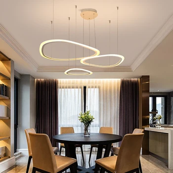 Moderní LED Závěsná Světla pro Stolování Kuchyně, Pokoj, Obývací Pokoj Żyrandol Visí Pozastavení Přívěsek Svítilna