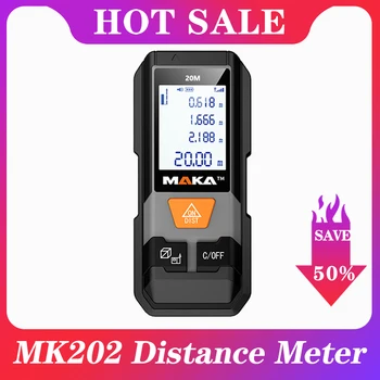 MAKA MK202 Infračervený Měřič Vzdálenosti s Vysokou Přesností Laserový dálkoměr Kapesní Elektronické Pravítko Přesné Vzdálenosti, dálkoměr