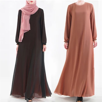 Double Sided Nosit Muslimské Šaty Blízkém Východě Ramadán Arabské Islámské Oblečení Šaty Ženy sukně Abaya Dubaj Kaftan Oblečení