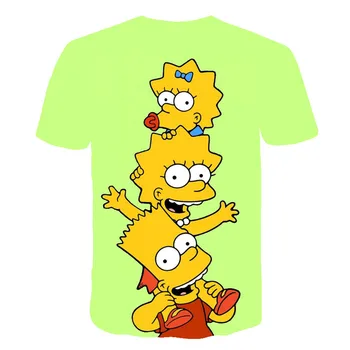 Šťastná rodina Legrační Homer Simpson A jeho Syn Manželka 3D Tištěné Šortky Rukáv T-košile Módní Ležérní Topy & Trička Značky Kid Oblečení