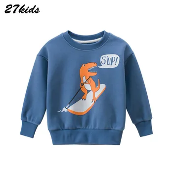 Zvířecí vzor Podzim Zima Děti Mikiny Oblečení Pro Batole, Děti, Kreslený Chlapci Dinosaur Shirt Topy Oblečení Oblečení