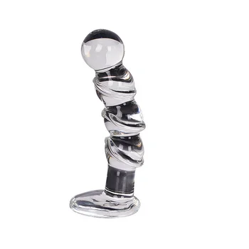 Glass butt plug Erotické Hračky, Sex Výrobky Skleněné Anální Plug crystal G-spot Masáž velký Míč konečníku anální kolík