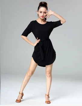 Latin Dance Sukně Pro Ženy Černé taneční šaty Profesionální Sumba Taneční šaty pro Dospělé Soutěže Fázi Rumba Qia Qia latinské Šaty