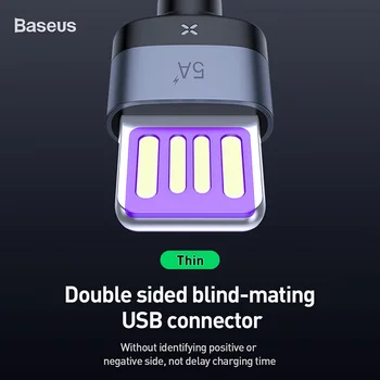 Baseus Rychlé Nabíjení Datový Kabel USB Typ C Flash Kabel nabíječky 5A Pro Huawei pro Xiaomi 1m 40W QC3.0 Rychlé Nabíjení Kabel Drát