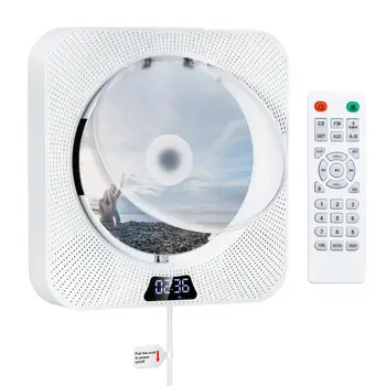 Možné Pripevnit na zed CD Přehrávač S Bluetooth, Vestavěný 2 hi-fi Reproduktory LCD Displej Domácí Audio Boombox Dálkové Ovládání FM Rádio
