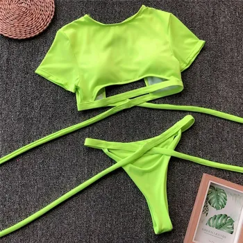 Bikiny Ženy 2019 Plavky Tisk Bikiny Nastavit Nové Plavky Obvaz Beach Plavky Push Up Brazilské Oblek Bikini Biquini