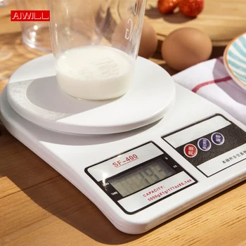 AIWILL SF400 vysoce přesné kuchyňské elektronické váhy kuchyňské váhy domácností na potraviny, elektronické váhy pečení medicíny váhy 10kg