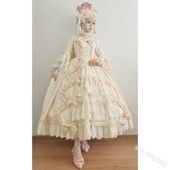 Středověké paláce, sladká lolita šaty vintage krajky bowknot velké kyvadlo viktoriánské šaty kawaii dívka gothic lolita op loli cosplay