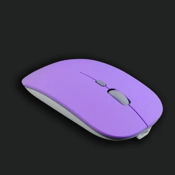 Nové 2.4 G Bezdrátová Myš + Bluetooth 5.0 Dvou - Mode Myš 1600 DPI, Mini Ultra-tenký Silent Mouse Fialová Růžová Bílá Herní Myš
