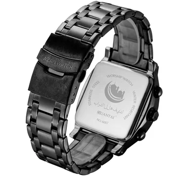 2021New Příjezdu Muslimské Modlitby montre hodinky rose gold z nerezové oceli Islámský Azan náramkové Hodinky digitální led hodinky 6007