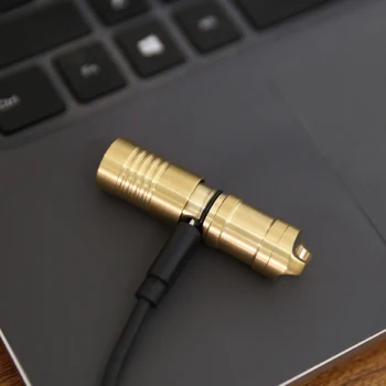Dropshipping Mosaz EDC Keychain Baterku Prospěch LED MINI Přenosný Vodotěsný USB Dobíjecí Lanterna Malé Pochodeň Flash Light