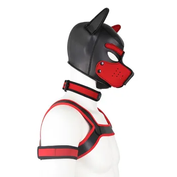 Štěně Hrát Pes Otroctví Hood Maska Límec Pásku Cosplay Fantasy Kabelového Otroctví Sexy Set Pro Dospělé Hry Slave Pup Roli Hrát Páry