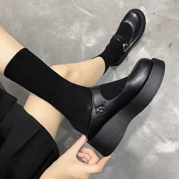 Holky, JK Jednotná Lolita Cosplay Boty platforma Studenty Anime Kawaii Boty Žena Swee Vintage boty Mary Jane boty na nízkém podpatku