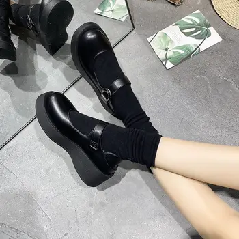 Holky, JK Jednotná Lolita Cosplay Boty platforma Studenty Anime Kawaii Boty Žena Swee Vintage boty Mary Jane boty na nízkém podpatku