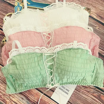 Japonský Lolita Roztomilé Bavlněné spodní Prádlo Set pro Ženy spodní Prádlo Sexy Kawaii Drát Zdarma Podprsenky Kalhotky Plný Pohár Podprsenku Soutien Gorge
