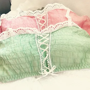 Japonský Lolita Roztomilé Bavlněné spodní Prádlo Set pro Ženy spodní Prádlo Sexy Kawaii Drát Zdarma Podprsenky Kalhotky Plný Pohár Podprsenku Soutien Gorge
