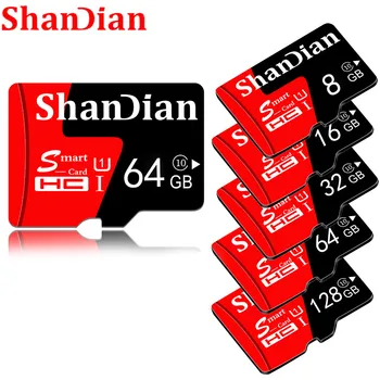 SHANDIAN Kvality C10 32GB Paměťové karty micro sd C10 8GB 16GB 32GB 64GB Micro SD Karty 128GB usb flash disk TF karty