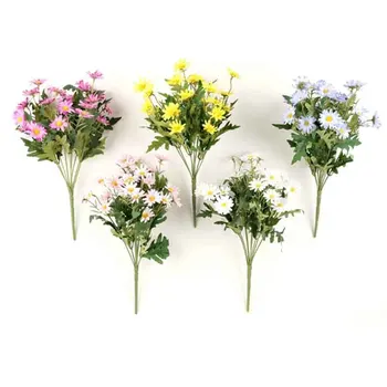9 malé daisy falešné květiny umělé květiny, rostliny, bytové dekorace, umělé květiny venkovských vítr plug květinové kytice