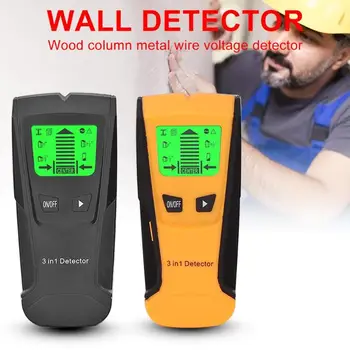 3 V 1 Detektor Kovů Najít Kovové Dřevěné Knoflíky Napětí AC Live Wire Detekovat Wall Scanner Elektrické Pole Finder Zeď Detektor