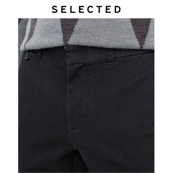 VYBRANÉ Pánské Bavlněné Micro-elastické Houndstooth Slim Fit Kalhoty S|419414502