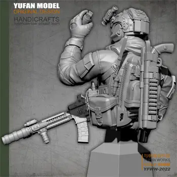 YuFAN Model /18 Pryskyřice Soupravy Americké komando, pryskyřice voják, poprsí YFWW-2022