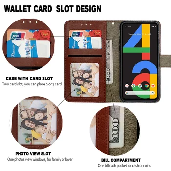 Luxusní Pouzdro Pro Google Pixel 4a 3a Pouzdro Flip kožená Peněženka Slot pro Kartu silikonu Pro Google Pixel 4a Kryt Telefonu taška
