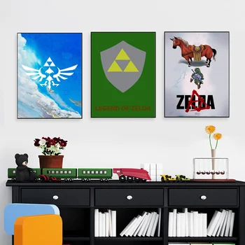 The Legend Of Zelda Plakát Na Zeď Umění Zeď Dekor Hedvábí, Tisky, Plakát Umění, Obrazů Pro Obývací Pokoj