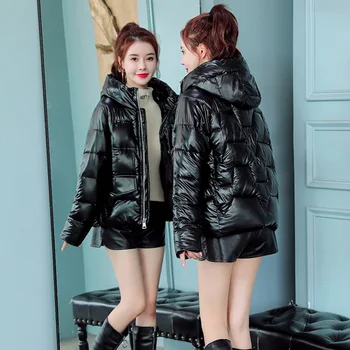 2020 Zimní Nové Ženy, Sako Slim Bundy Žena Dolů bavlna s Kapucí Kabát Tlusté Teplé Volné Ležérní Student Kabáty