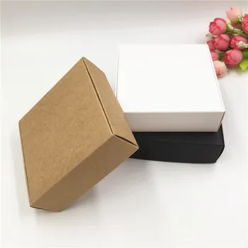 50KS Prázdné Kraft Lepenkové Dárkové Balení Papírové Krabice Letadel Svatební Party Candy Balicí Potřeby