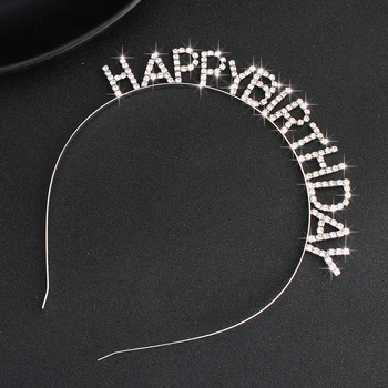 Módní Šťastné Narozeniny Charakter Hairbands Oslavu Narozenin Speciální Rakouský Crystal, Koruna Vlasové Doplňky, Šperky